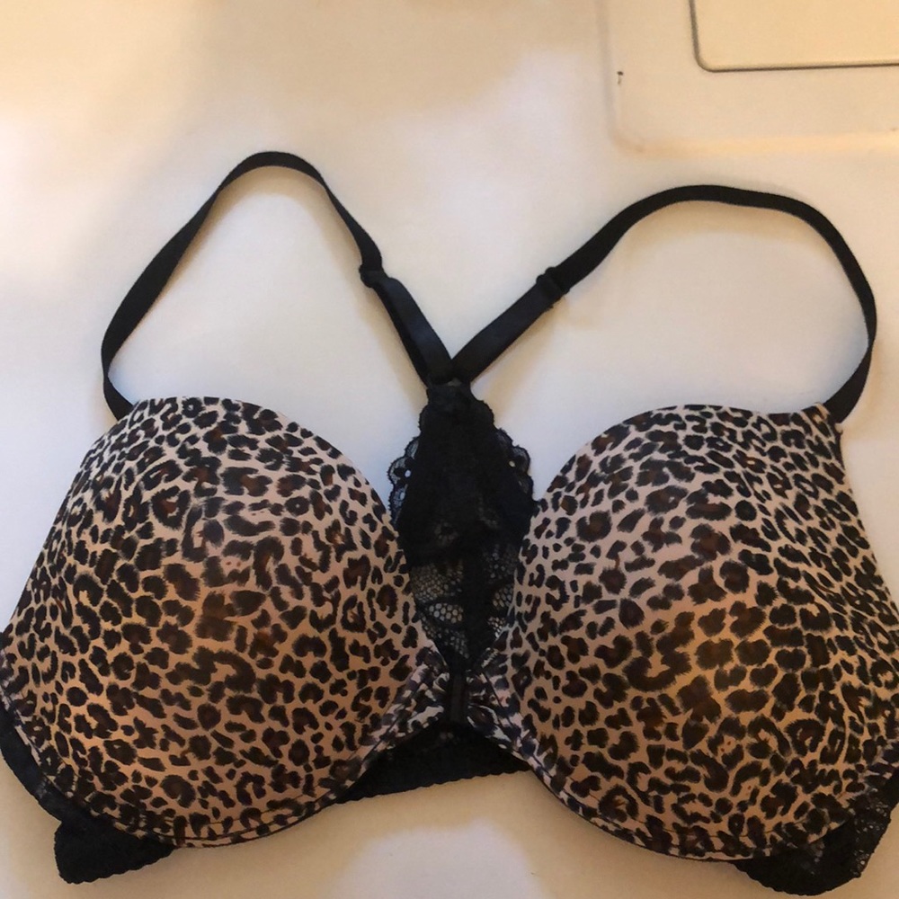 Leopard print front closure AdoreMe brand bra 36D